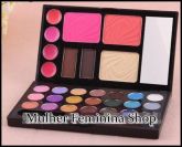 Paleta com sombras Blushs Lip Gloss e Sobrancelha